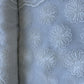 White Floral Embroidery Organza Tissue Fabric 9382