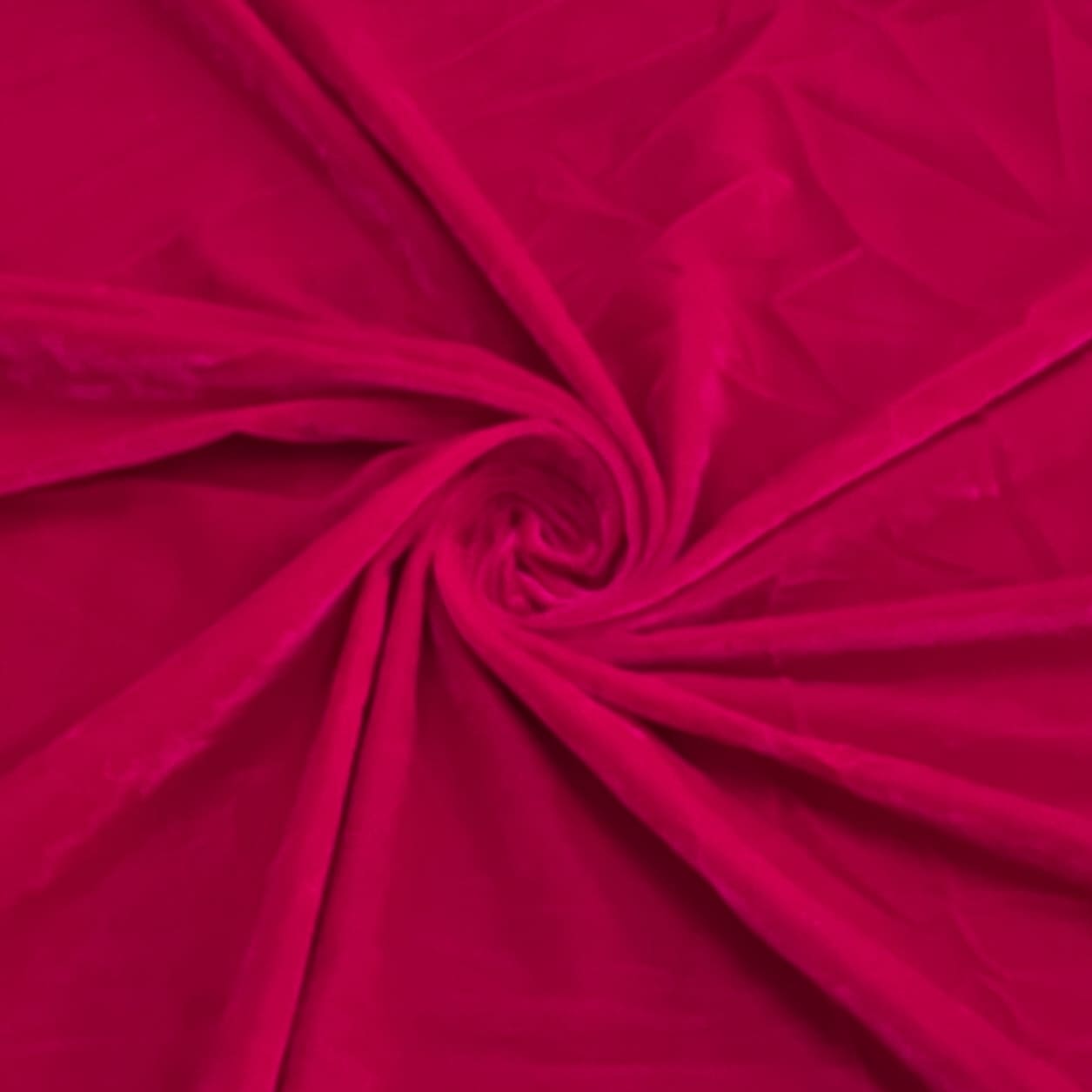 Fabric Mart Direct Hot Pink Fuchsia Cotton Velvet Fabric By The