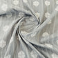 Light Grey & White Geometrical Handwoven Cotton Fabric - TradeUNO