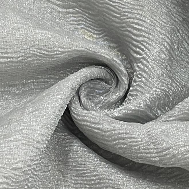 Silver White Colour Plain Shimmer Fabric