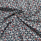 Navy Blue Floral Thread Embrodiery Georgette Fabric