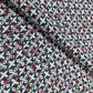 Navy Blue Floral Thread Embrodiery Georgette Fabric