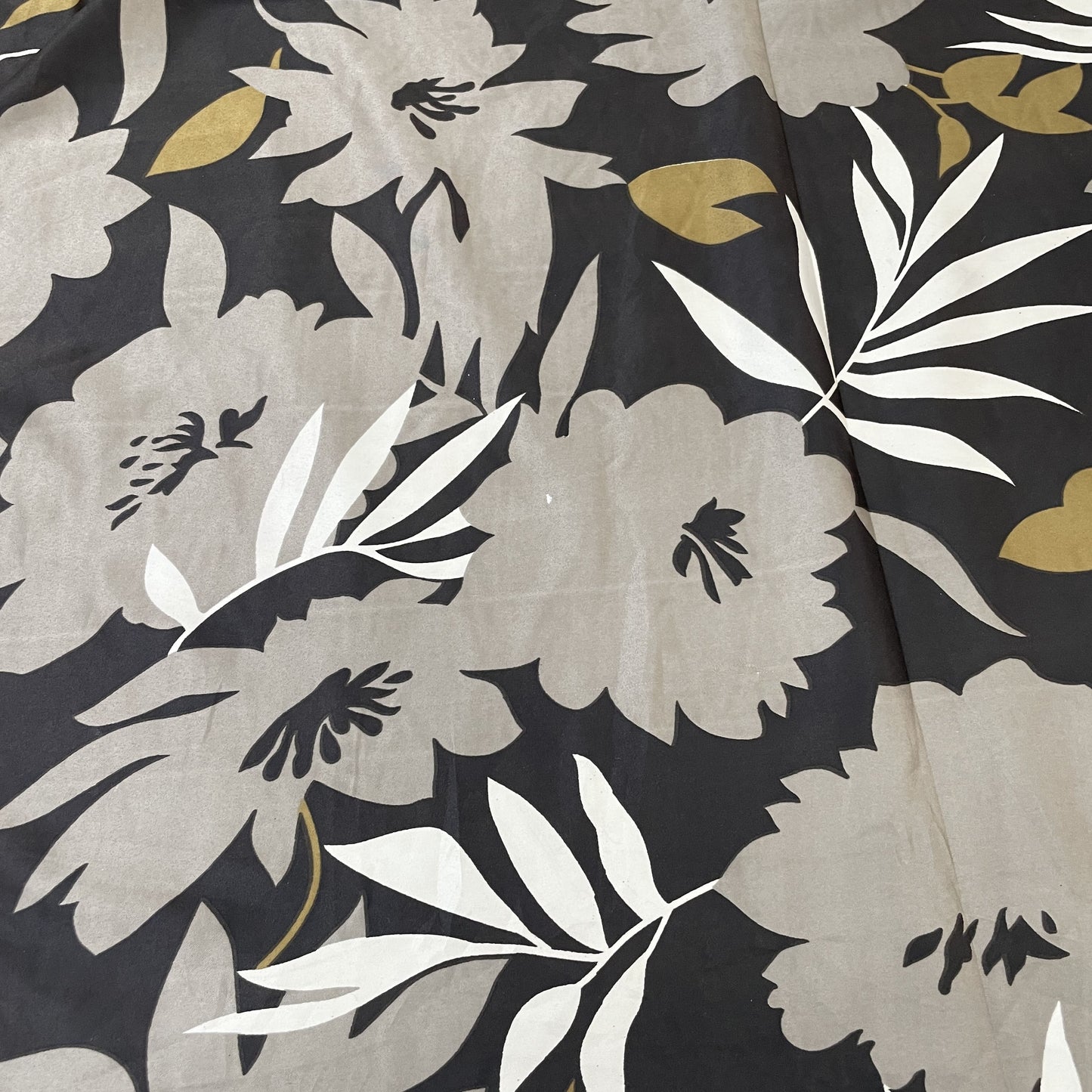 Buy Exclusive Black & Grey Floral Print Satin Fabric Online at TradeUno ...