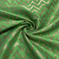 Green Golden Chevron Brocade Jacquard Fabric