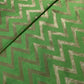 Green Golden Chevron Brocade Jacquard Fabric