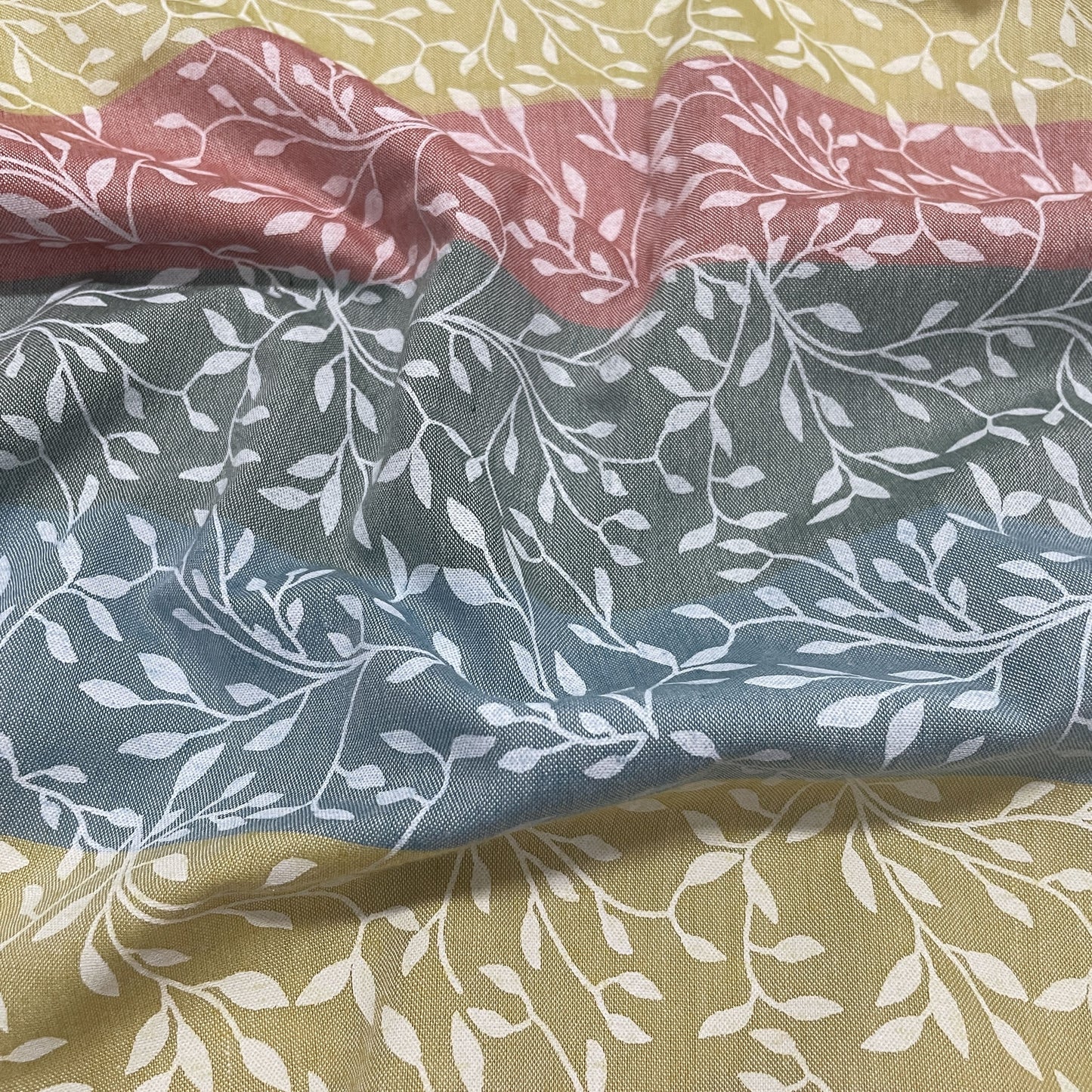 Multicolor Floral Print Cotton Silk Fabric