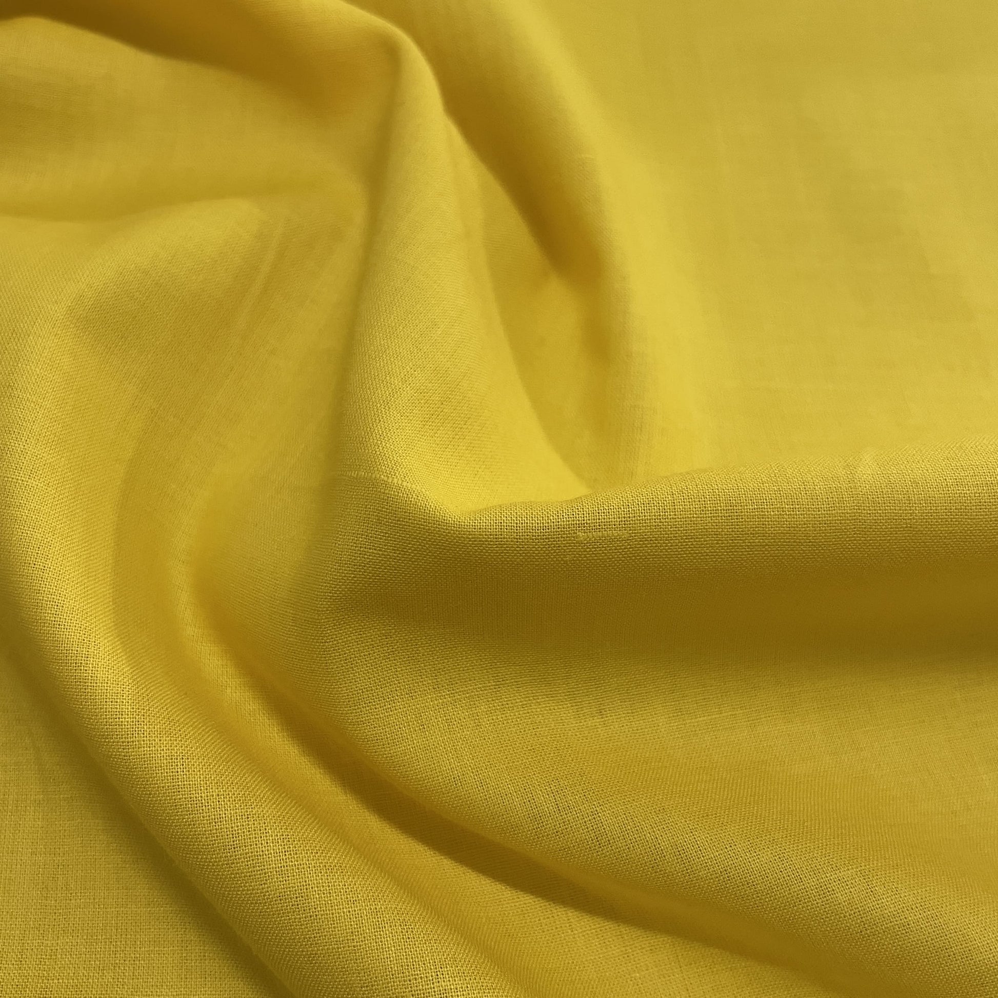 Premium Yellow Solid Cotton Mulmul Fabric