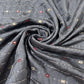 Grey Mirror Sequins Soft Dupion Silk Fabric