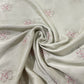 Ivory Floral Buta Bemberg Silk Fabric