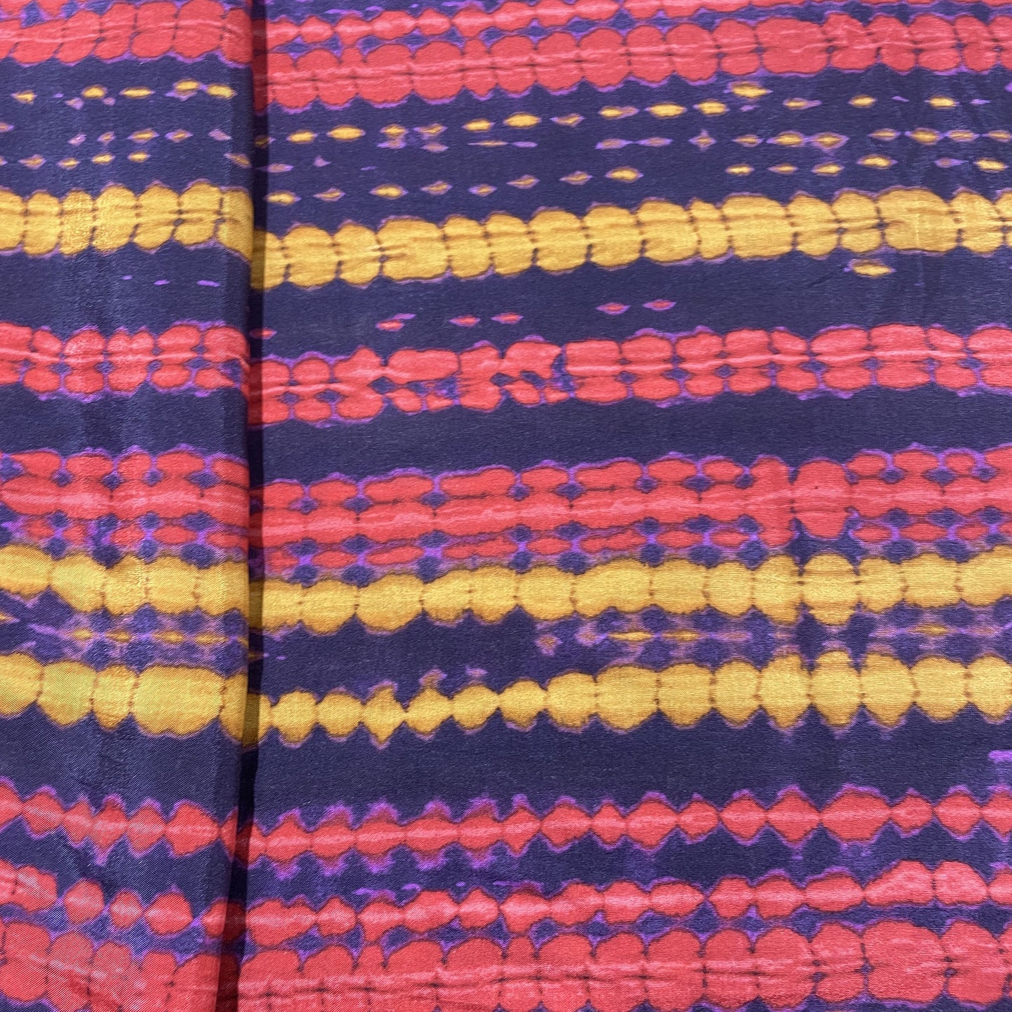 Dark purple Multicolor Abstract Print Viscose Muslin Fabric