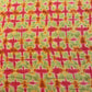 Red Green Abstract Print Viscose Muslin Fabric