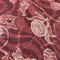 Maroon Floral Print Georgette Fabric