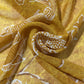 Mustard Yellow Floral print Georgette Fabric