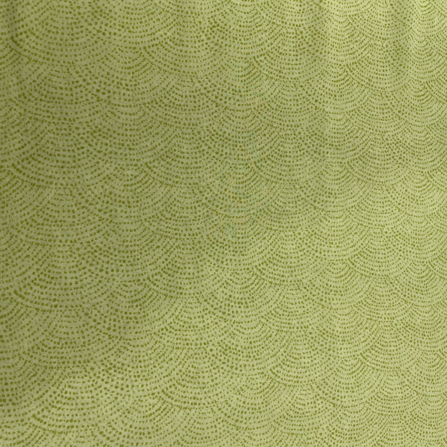 Light Green Polka Dot Abstract Print Georgette Fabric