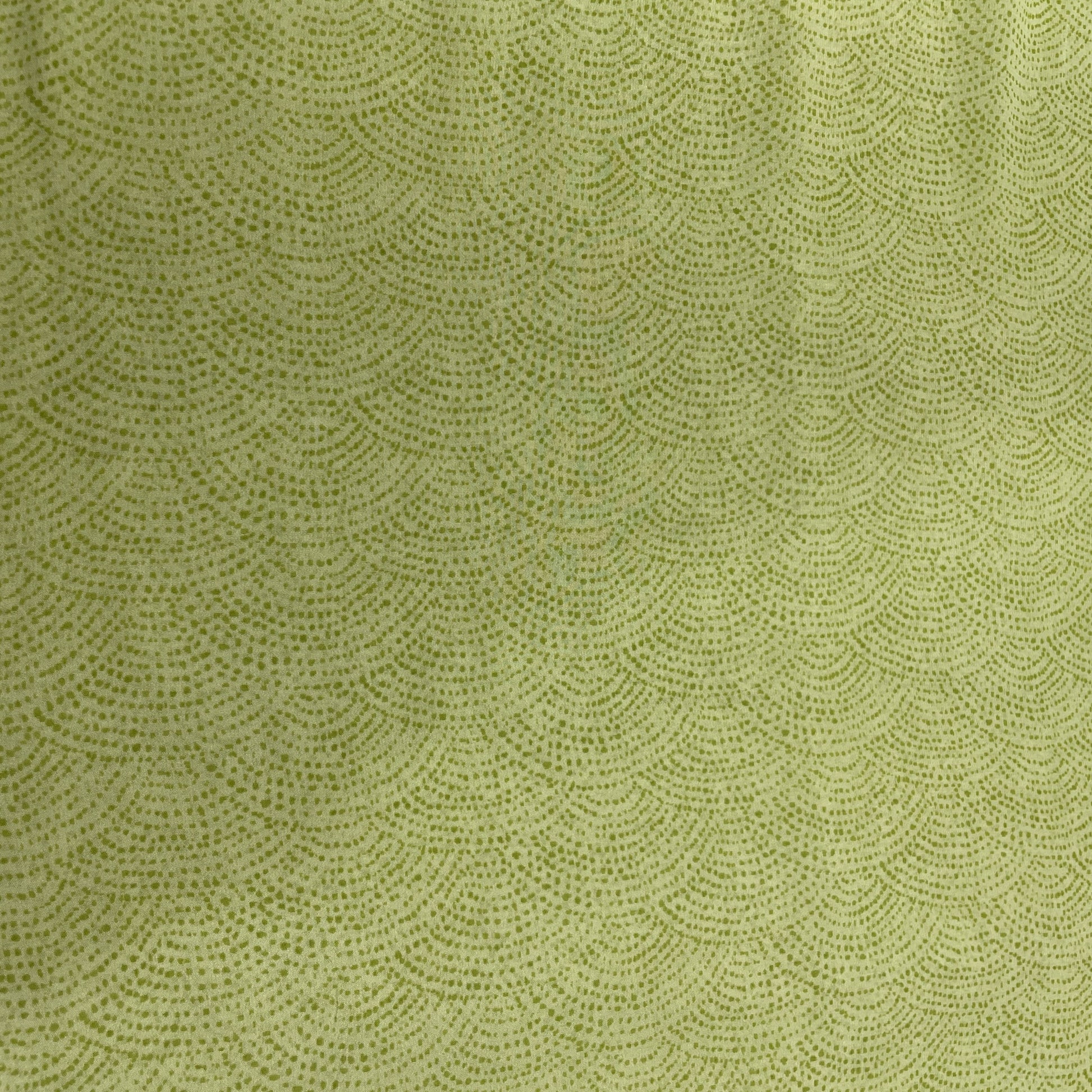 Light Green Polka Dot Abstract Print Georgette Fabric