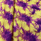 Yellow & Purple Tie&Die Print Modal Satin Fabric