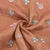 classic orange floral buta zari embroidery tissue organza fabric