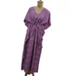 Purple Lehriya Print Cotton Kaftan - TradeUNO