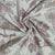 Off White Pink Floral Foil Thread Sequins Embroidery Cotton Fabric