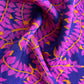 Purple Floral Print Upada Silk Fabric 21074