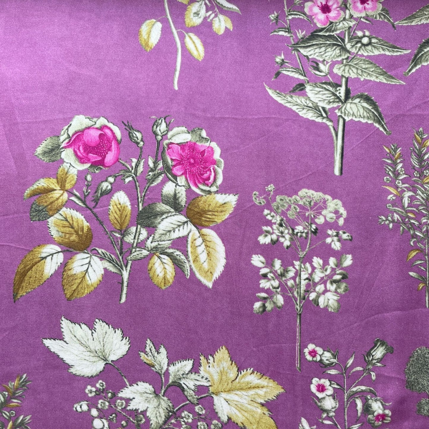 Lavender Batik Print Bemberg Gajji Silk Fabric 18027