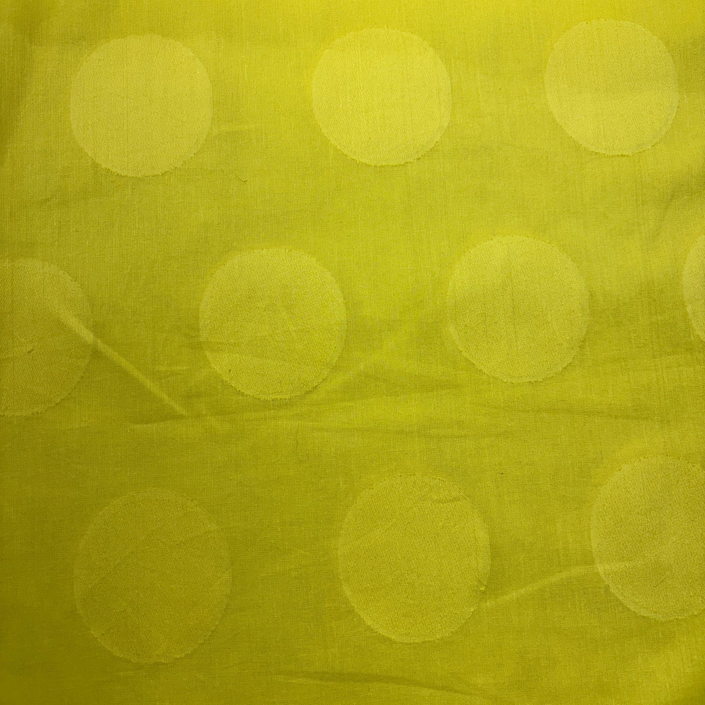 Yellow Geometrical Cotton Dobby Fabric 1936