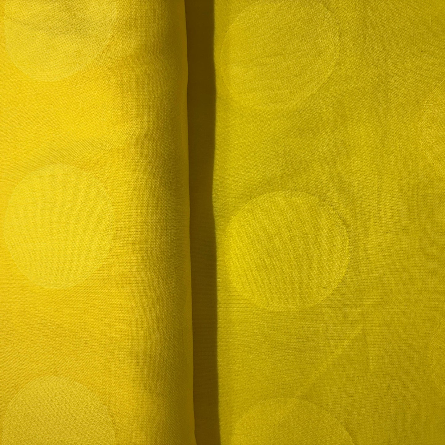 Yellow Geometrical Cotton Dobby Fabric 1936