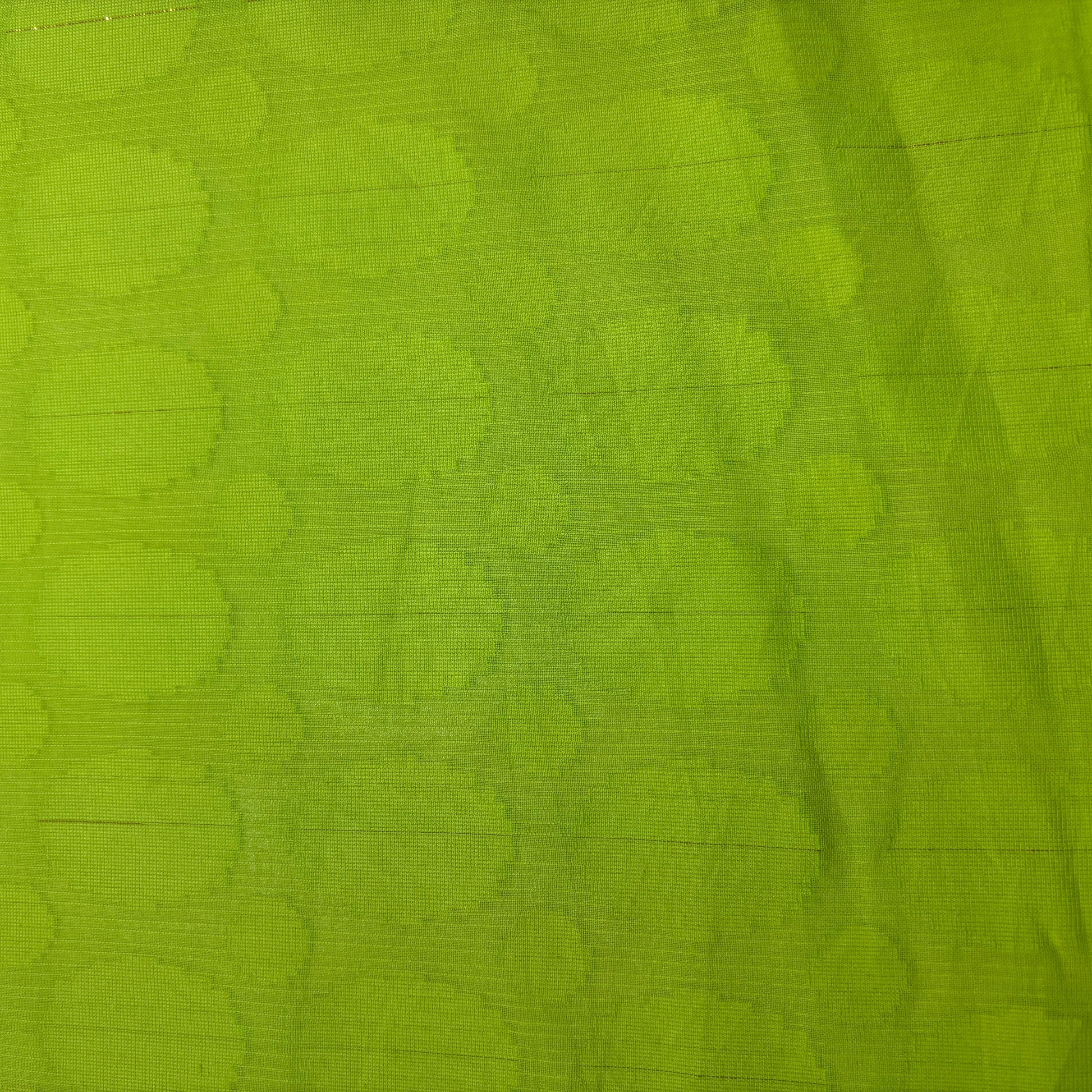 Green Geometrical Cotton Dobby Fabric 2027