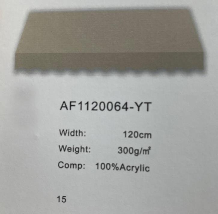 Premium Beige Solid Acrylic Fabric