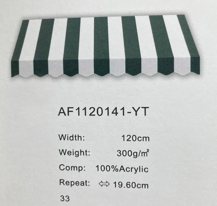 Premium Dark Green with White Stripes Acrylic Fabric