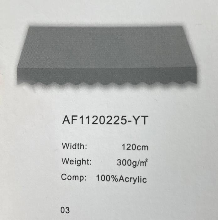 Premium Grey Solid Acrylic Fabric