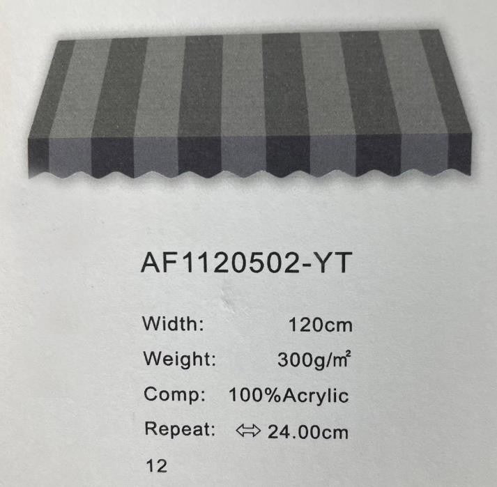 Premium Black and Grey Stripes Acrylic Fabric