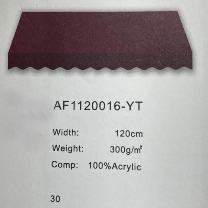 Premium Maroon Solid Acrylic Fabric