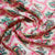 Pink Green Floral Print Tusser Silk Fabric - TradeUNO