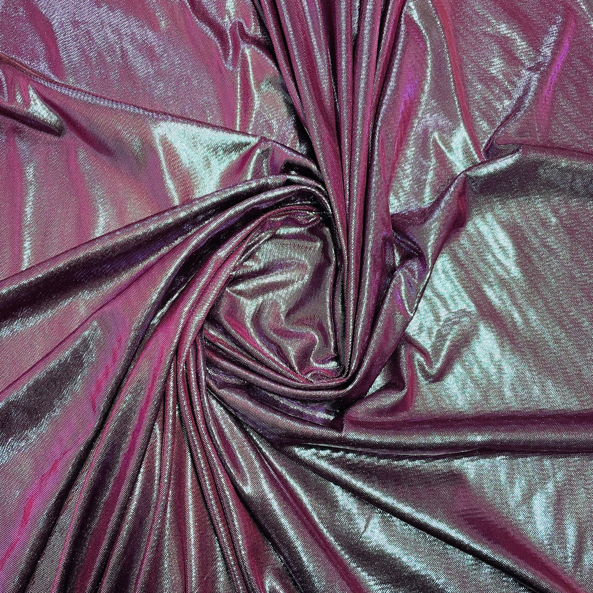 Maroon 3D Shimmer Foil Imported Knit Lycra Fabric – TradeUNO Fabrics