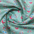 Green & Multicolor Traditional Print Tusser Silk Fabric - TradeUNO