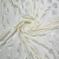 White Floral Satin Crepe Fabric - TradeUNO