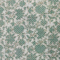 Off White Green Abstract Foil Thread Sequins Embroidery Cotton Fabric 15425