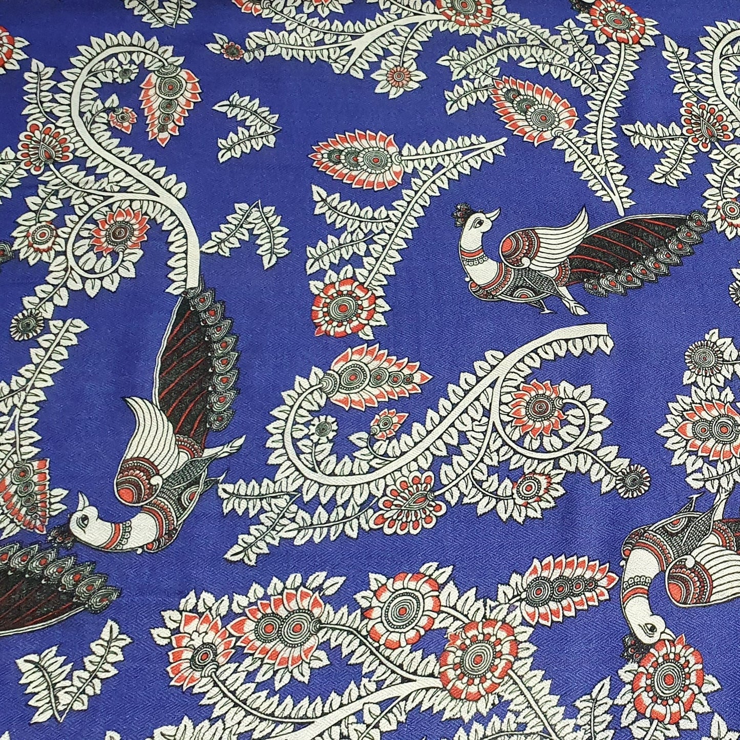 Purple Madhubani Print Spun Print Fabric Trade UNO