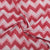 Red & White Chevron Print Cotton Fabric Trade UNO