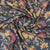 Brown Floral Print Viscose Dobby Fabic Trade UNO