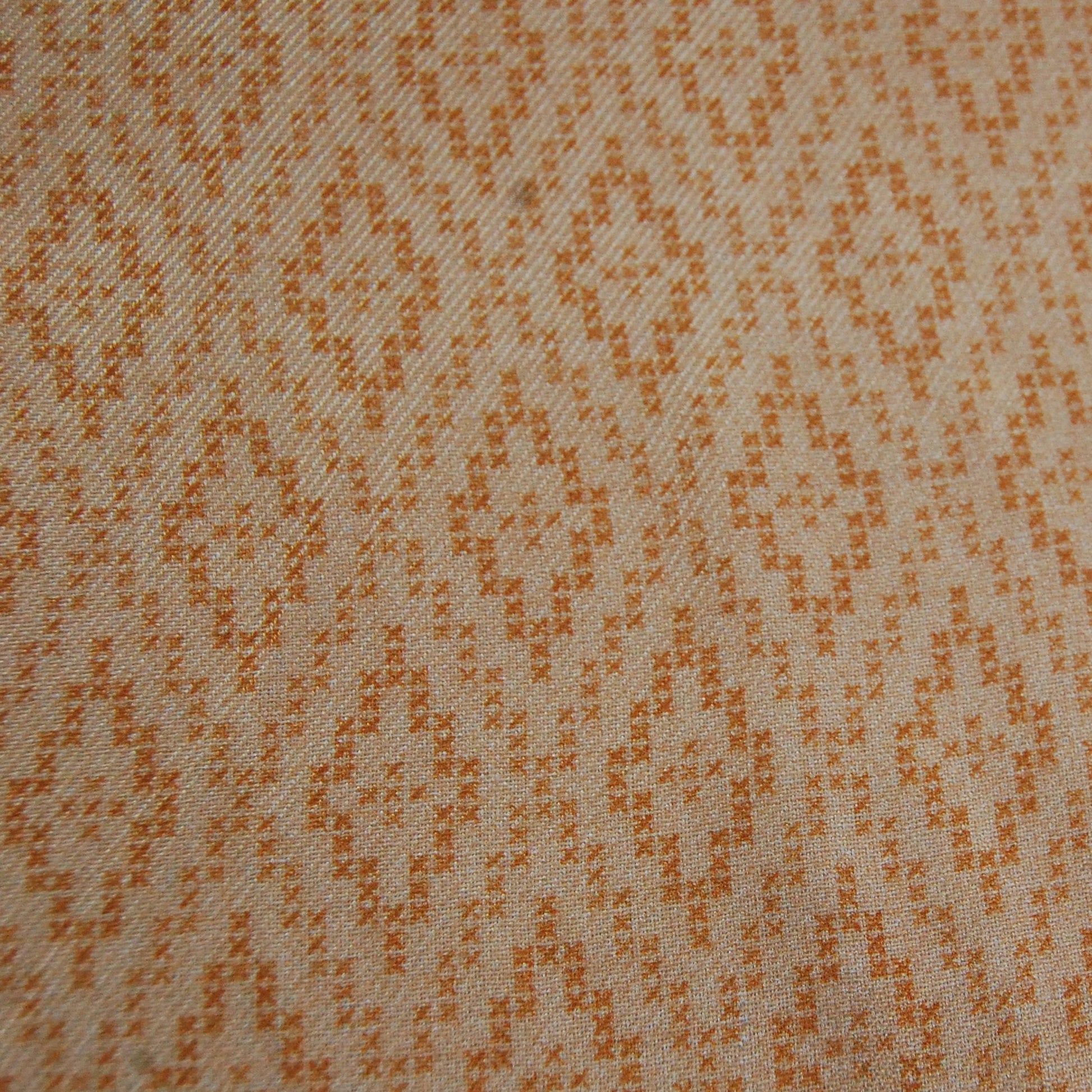 Yellow Geometrical Print Spun Fabric Trade UNO