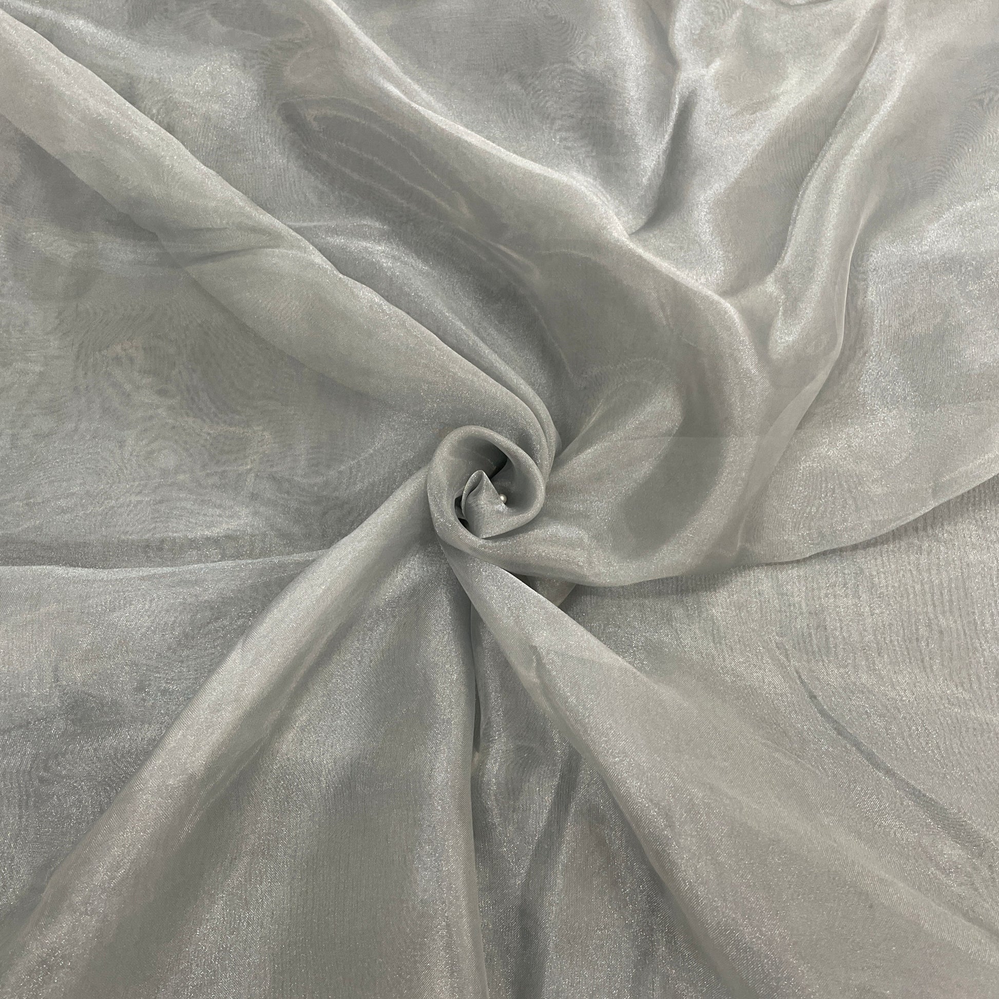 Dark Brown Solid Organza Tissue Fabric - TradeUNO