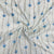 White With Sky Blue Linning Thread Embroidery Cotton Mulmul Fabric - TradeUNO