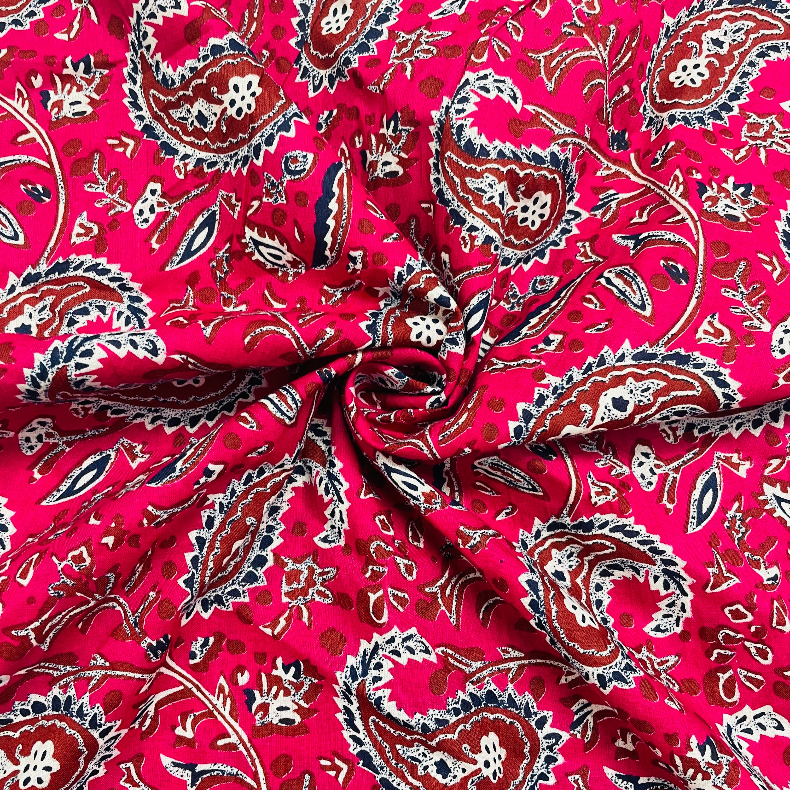 Paisley Print Fabric, 2 Way Stretch, Multi Color