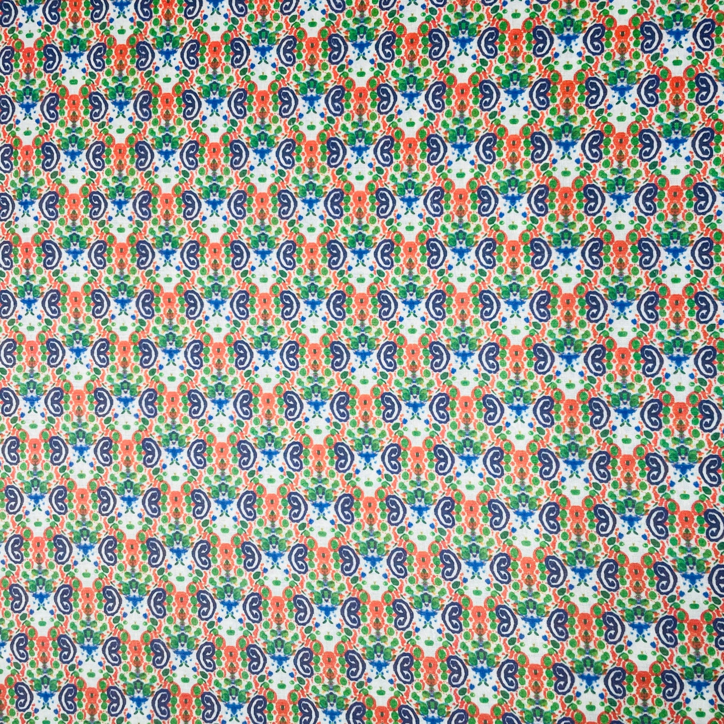 Multicolor Handblock Print Mulmul Fabric - TradeUNO
