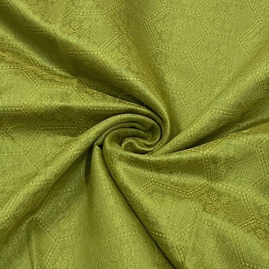 Premium Green Solid Tanchui Silk Fabric