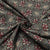 Premium Black Traditional Floral Print Tanchui Jamewar Silk Fabric