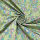 Premium Light Green Traditional Floral Print Tanchui Jamewar Silk Fabric