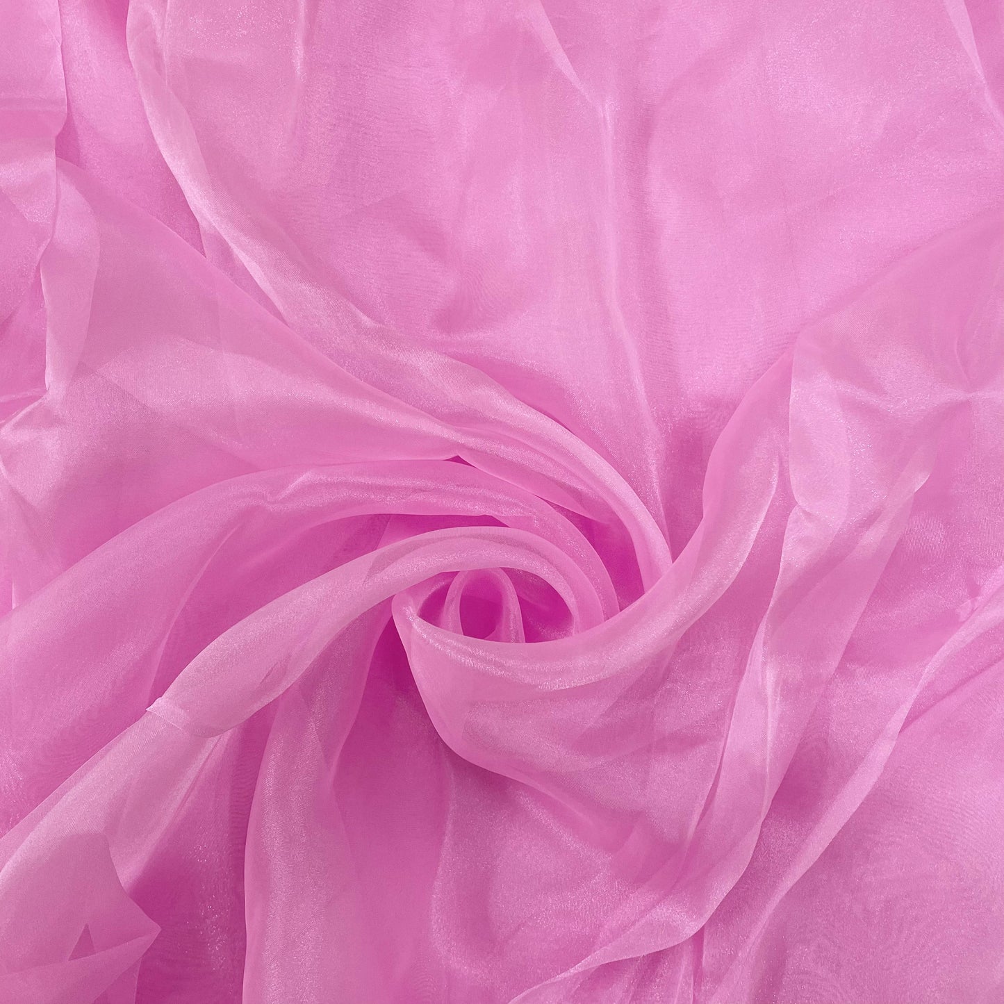 Bright Pink Solid Organza Tissue Fabric - TradeUNO